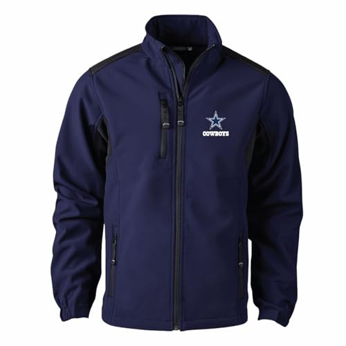 Dunbrooke Men's Navy Dallas Cowboys Softshell Fleece Full-Zip Jacket