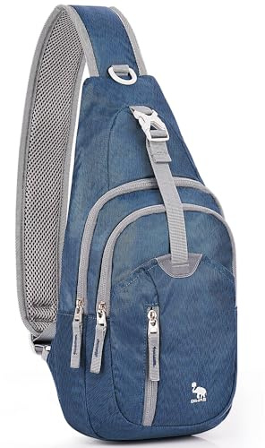 Kimlee Sling Bag Crossbody Bags Men, Travel Hiking Chest Daypack for Women One Strap Backpack Lightweight Over Shoulder Bag