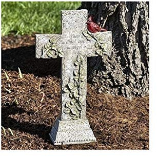 Roman, 16 H Cardinal Memorial Cross, Indoor/Outdoor Decor, Bereavement Gift,