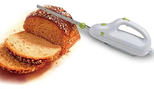 YUYTE Coltello Elettrico Multifunzionale per Pane, Professionale per Carne, Pane, Formaggio, Verdure e Frutta, Acciaio Inox Durevole, Facile Da Pulire e Conservare