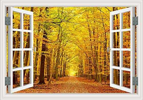 fenêtre de stickers muraux 3D décoration autocollant autocollants muraux auto-adhésifs autocollants muraux paysage mur de salon maison autocollants-L_80x120cm