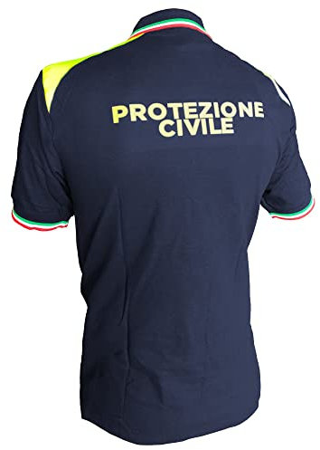 Polo in cotone Safemax con scritta Protezione Civile, 100% cotone - peso 190 gr/mq - maniche corte