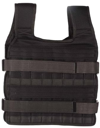 Adjustable Weighted Vest, 15kg Weighted Running Vest with 32 Pockets Breathable Mesh Extra Weight Training Vest Jacket for Women Men