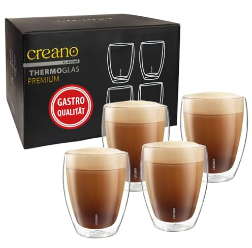Creano PREMIUM Bicchieri Termici 400 ml – Set da 4 – NOVITÀ MONDIALE
