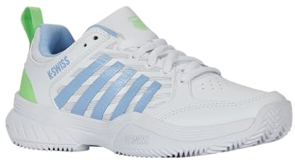 K-Swiss Zapatillas de Tenis Court Express 2 para Mujer, Wht Dutch Canal Green, 36 EU