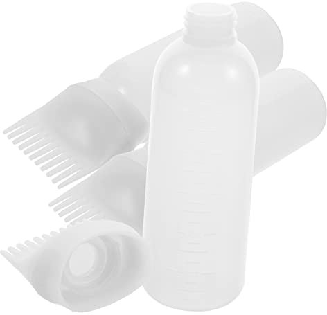 NULYLU 3pcs Comb Applicator Bottles Hair Oil and Dyeing Applicator Bottle for Scalp Treatment Salon Use