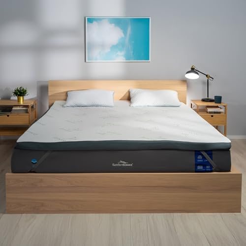 MKS.® Gel minnesskum bäddmadrass 120 x 200 cm H3, 7 cm madrassdyna, ventilerande komfortdyna med bambulock, halkskyddssystem, avtagbart och tvättbart överdrag