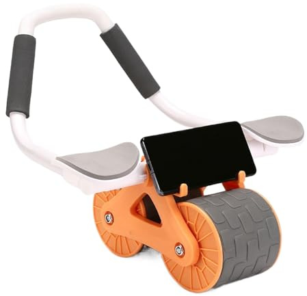 Máquina AB para entrenamiento, rueda abdominal de rebote automático,Rueda abdominal extraíble con soporte de codo | Suministros de entrenamiento portátil, rodillo de entrenamiento del vientre para el