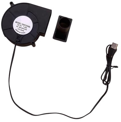 Soplador de aire sin escobillas de velocidad variable con doble rodamiento de bolas para un arranque eficiente en chimeneas y barbacoa, ventilador de refrigeración USB para electrónica