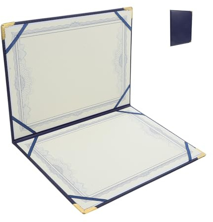 AMUSLESUR Portadocumentos A3 para Diplomas y Certificados, Carpeta de Piel Sintética Resistente, Funda Doble para Documentos A4, Adecuado para Oficina y Regalos de Graduación