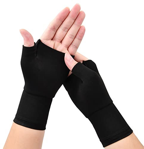 1 Paar Handgelenkbandage Daumenbandage Handgelenkstütze Sport Handgelenk Bandagen für Links Rechts Elastische Wickelband mit Kompression für Karpaltunnelsyndrom, Fitness, Männer Frauen, Schwarz (XL)