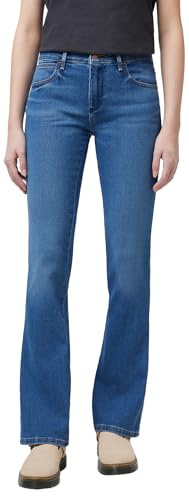 Wrangler Damen Bootcut Jeans, Camellia, 29W / 34L