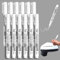 WINKIO Weiße Acrylstifte 12 PCS, 2-3mm Fine Tip Permanent Marker, Wasserfest Lackstift Weiß für Steine, Keramik Holz Metall Papier Glas Stoffe Kunststoff Leder