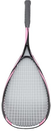 Squash Racket Set, Professional Lightweight Training Squash Racket, Foam and Rubber Wrapped Handle, Beginners Adults Carbon Squash Racket for Gym, School, Park, Beach,
