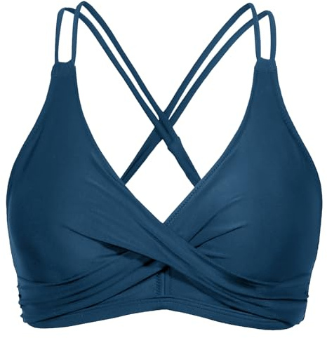 Rayson Top de Bikini para Mujer Push Up Simple Acolchado Clásico Versátil Traje de Baño con Cordones