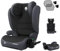 Tulano JOY 35 | Kindersitz 100-150 cm | ECE R129/03 i-Size Zertifikat | ISOFIX + 3-Punkt-Gurt | 13-fach verstellbare Kopfstütze | Abnehmbarer Bezug | Schwarz & Grau