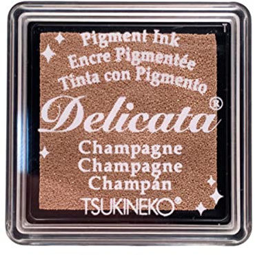 Tsukineko Delicata Stempelkissen - Beige, Dazzle Champagne - Klein - Wasserbasis, Wasserfest - Embossing