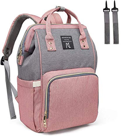 Mooedcoe Baby Wickelrucksack, Lässige Wickeltasche, Multifunktional Große Kapazität Babytasche, Wasserdichte Reiserucksack für Unterwegs