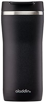 Aladdin Barista Mocca Thermavac Leak-Lock Edelstahl Thermobecher 0.35L Lava Black - Auslaufsicherer Becher - Kaffeebecher To Go Thermo - Hält 3 Stunden Heiß - BPA-Frei - Spülmaschinenfest