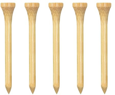 Zivisk Tee Golf Legno 70mm, 100 Pezzida Tee da Golf in bambù (Colore Naturale)
