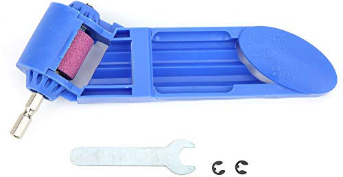 Oumefar Affilatrice Portatile per Punte Trapano 5/64-1/2 '' Gamma di molatura Gambo Diritto 100 Grit Utensile per affilare Punte Trapano per affilare Punte Trapano in Ferro(Blu)