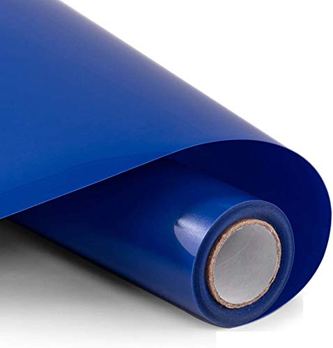 wintfarm Blue Heat Transfer Vinyl,Htv Vinyl,Heat Transfer Vinyl Roll 12 x10ft,Vinyl Roll for Cricut,Heat Press Vinyl for DIY Craft Designs,HTV Iron on Vinyl for DIY T-Shirts Garments Bags
