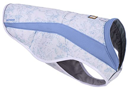 RUFFWEAR Kylväst, hundjacka för varmt väder, SPF 50+, maximal täckning, kylskydd med sele/blyportal, solskydd för att hålla husdjur svala, heliotrop lila (medium, 69-81 cm)