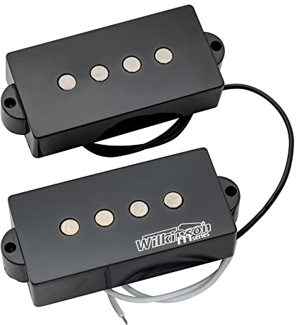 Wilkinson WOPB Vari Gauss Ceramic 4-String Precision Bass Humbucker Pickups Set for PB Style Electric Bass, Black