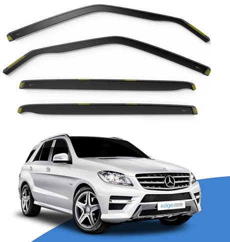 EdgeVisors Wind Deflectors for Mercedes-Benz M-Class W166 Door 5 Door SUV | 4pc Set, In-Channel Rain Guards & Accessories