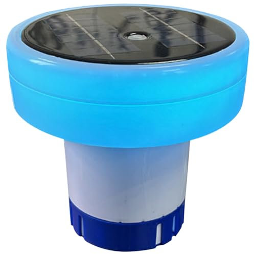 Kexpery Ionizador solar para piscina, soporte de cloro iluminado, 7 colores, clarificador de agua para piscina, ajustable, antihundimiento, para piscina, spa, jacuzzi (1 unidad)