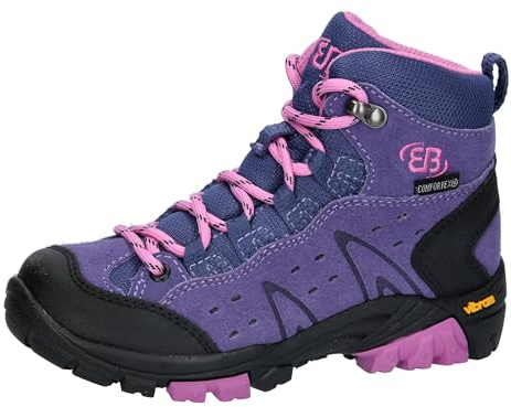 Brütting Stivali da Trekking e Trekking Unisex per Bambini Mount Bona High Kids, Lilla Rosa, 38 EU