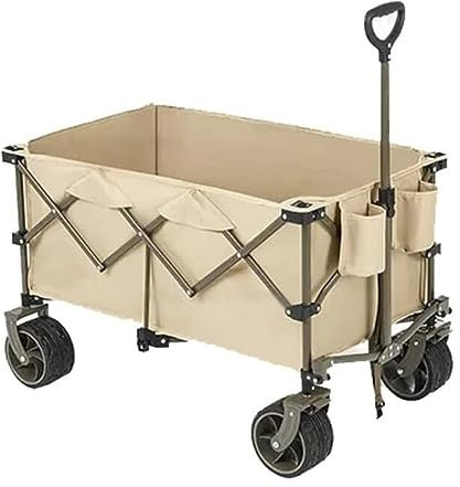 Faltbar Handwagen Bollerwagen Transportwagen Campingwagen, 197 L, Faltbar, Tragbar, Ultraleicht, Einkaufswagen, Outdoor, Picknick, Strand, Anhänger, Auto Faltbollerwagen Faltwagen Strandwagen