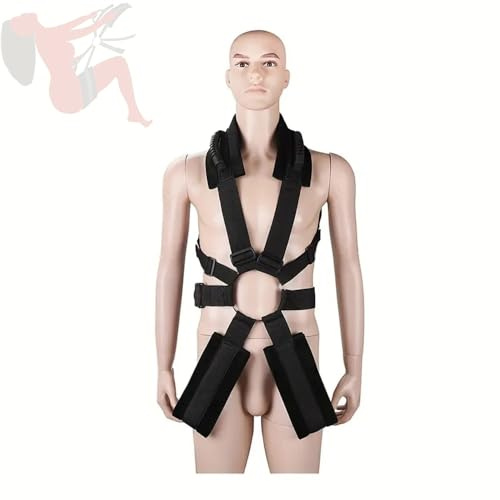 1 set di cinghie in nylon nero per altalena