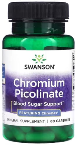 Swansons Swanson - Chromium Picolinate Featuring Chromax | Metabolism and Blood Sugar Support | 200mcg Capsules - 60 Count