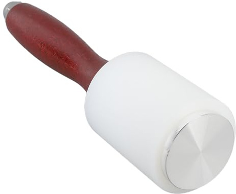 Naroote Hammer de Mazo de Cuero, Martillo de Escultura de Cuero con una Cavidad Cómoda, Absorción de Choque, Multifuncional, Alta Precisión para Cortar (Derecho)