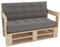 Lermowood Palettenmöbel Mpe Sofa 120 x 80 cm Natur | Europaletten Indoor und Outdoor Lounge Gartenmöbel Holz Gartenmöbel Set Lounge Möbel Terrasse Balkon Loft Stil Paletten