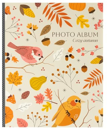 Grupo Erik: Álbum de fotos Cozy Autumn | Álbum de fotos de 13 x 18 cm con 48 bolsillos y cubierta flexible, álbum de fotos de 13 x 18 cm, personalizable (13 x 20 cm), fotos de 12 x 18 cm o foto de 13
