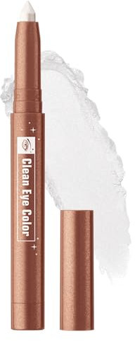 Lidschatten Stift, Weiß Creme Eyeliner Wasserfest, Shimmer Eyeshadow Stick, Langlebig & Wischfest Highlighter Stick für Augen Makeup, Creme Glitzer Lidschattenstift für Faltenfreie Augen, Glatt Textur