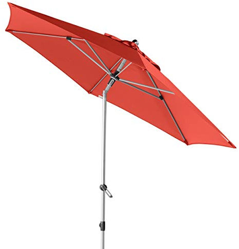 Doppler EXPERT Auto Tilt 280 – Knickbarer Sonnenschirm für Balkon oder Terrasse – Regenabweisend – ca. 320 cm – Terra Cotta