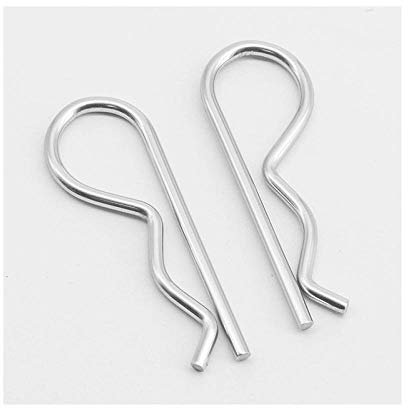 Acciaio inossidabile 304, perno tipo B, perno a forma di R, perno chiuso ad onda, perno diviso, molla a scatto, perno a scatto, perno a scatto, perno di bloccaggio-M3 * 60 (2)