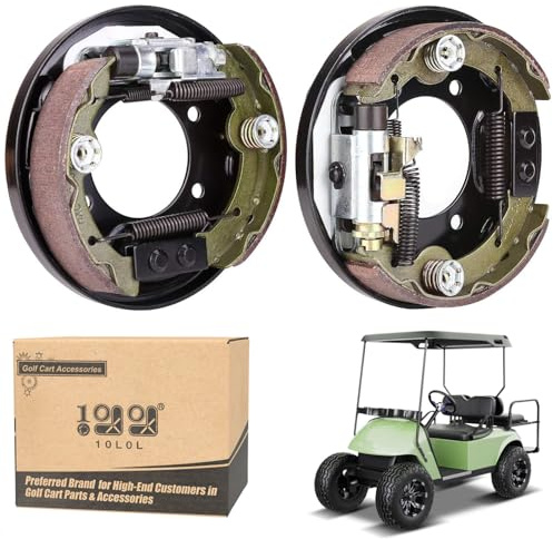 10L0L Brake Assembly for EZGO TXT PDS, for Yamaha G14 G16 G19 G20 G21 G22 Golf Cart, Driver Side and Passenger Side, Includes Brake Shoes, OEM# 70998-G01 70998-G02