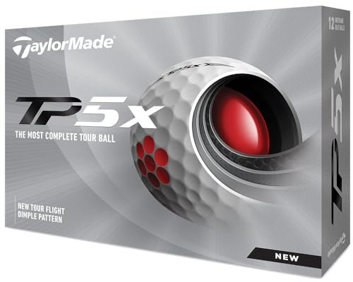 TaylorMade Unisex TP5 X Golfbälle, weiß, Einheitsgröße