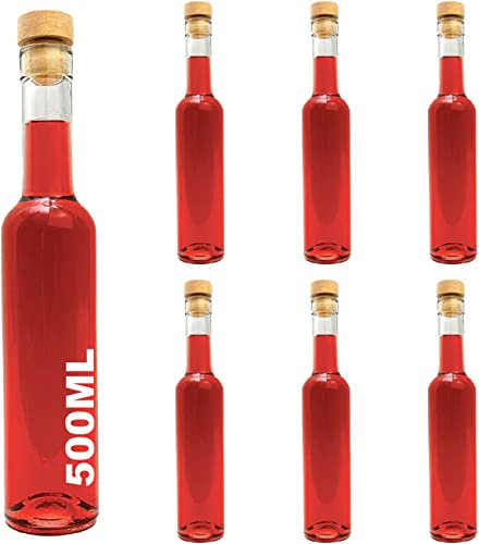 casavetro 6, 12 x 500 ml Futura HGK Glasflaschen l Flaschen zum selbst Abfüllen 0,5 Liter l Likörflaschen Schnapsflaschen Essigflaschen Ölflaschen (6 x 500 ml)
