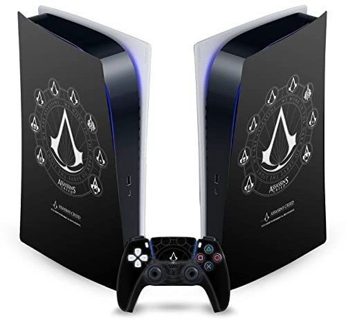 Head Case Designs Officially Licensed Assassin's Creed Crests Legacy Logo Vinyl Faceplate Gaming Skin Decal Compatible With Sony PlayStation 5 PS5 Digital Edition Console and DualSense Controller