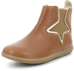 Kickers Mädchen Vermillon Chelsea-Stiefel, Camel Gold, 33 EU