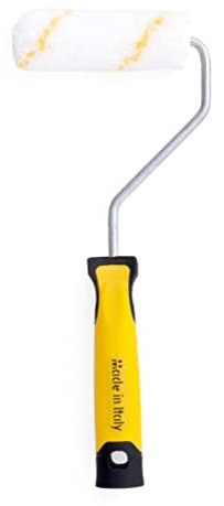 PENNELLIFICIO 2000 | Kantenroller, Malroller, aus Polyamidgewebe, mit Griff, für Innenräume, Dispersionsfarben, Bürstendurchmesser 10 cm