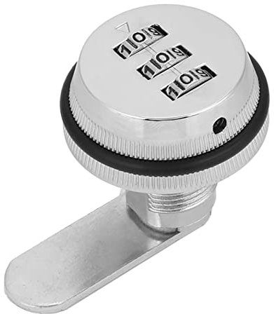 Contraseña de Bloqueo de Leva de Combinación, Cerradura Codificada Cajón Camlock Contraseña Mecánica Cerradura de Gabinete Caja de Depósito Buzón Cerraduras de Seguridad(Plata)