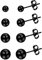ALEXCRAFT Schwarz Ohrstecker Silber 925 Set Klein Ohrringe Stecker Damen Hypoallergen (3 mm,4 mm,5 mm,6 mm)