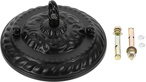 Mikikit Deckenplatten Deckenrosette mit Haken für Lampen Deckenhaken Vintage Pendelleuchte Kronleuchter Aufhängung Haken Hängeleuchte Deckenlampe Halterung Befestigung Haken