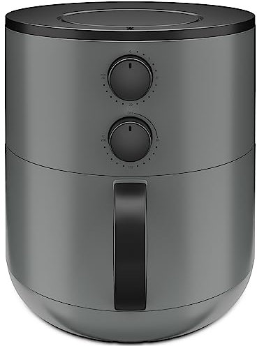 Avalla A-171 Large Air Fryer; 5.5L Non-Stick Drawer, Healthy No Oil Oven Alternative, Cooks 5-7 Portions, 1400W Energy Saving, Crisping Tray Included, Overheating Protection Automatic Shutdown - Grey